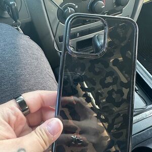Black Leopard Print iPhone 14 Pro Max otterbox
